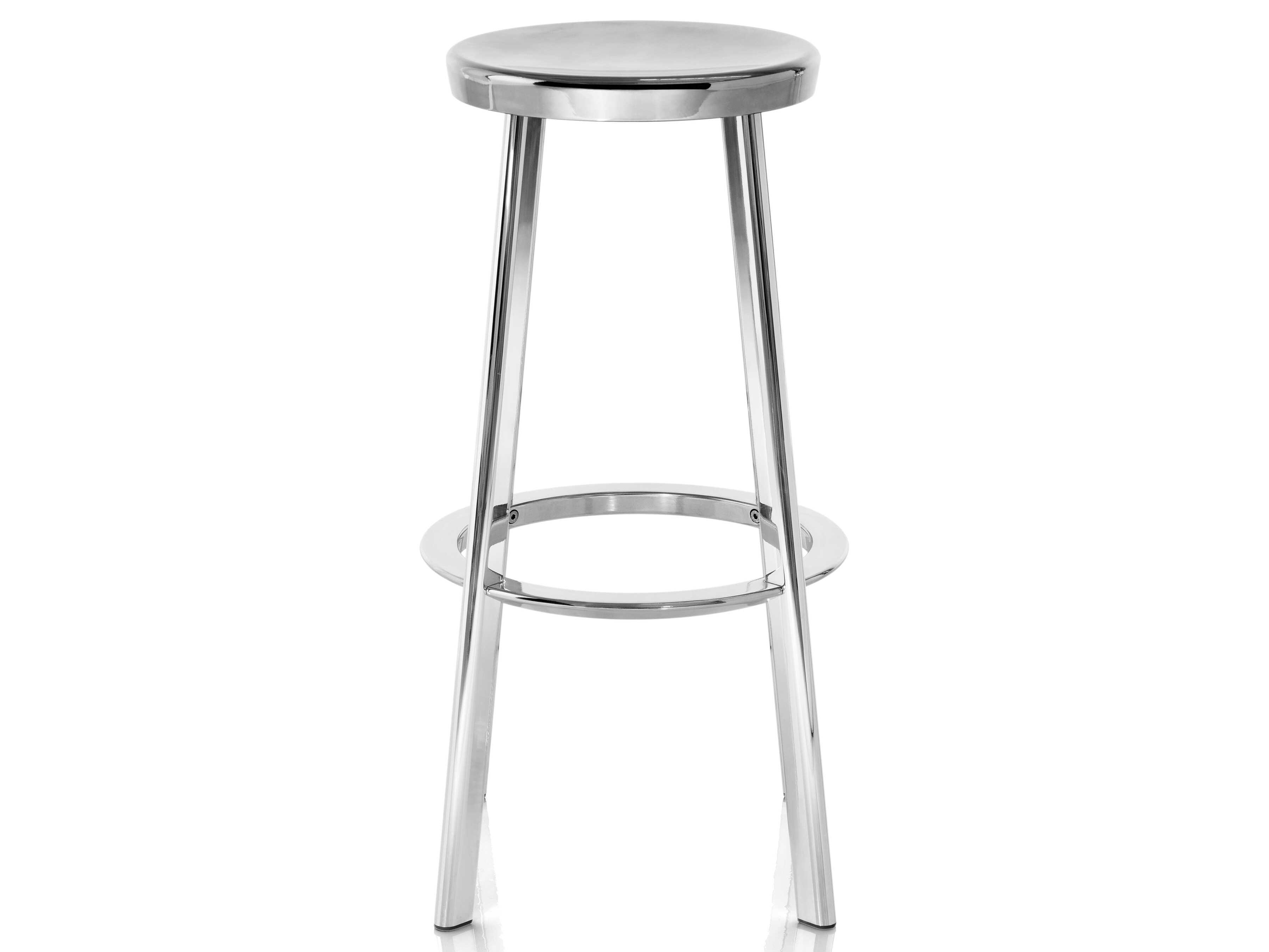Magis Outdoor Deja-vu Polished Aluminum Metal Bar Stool