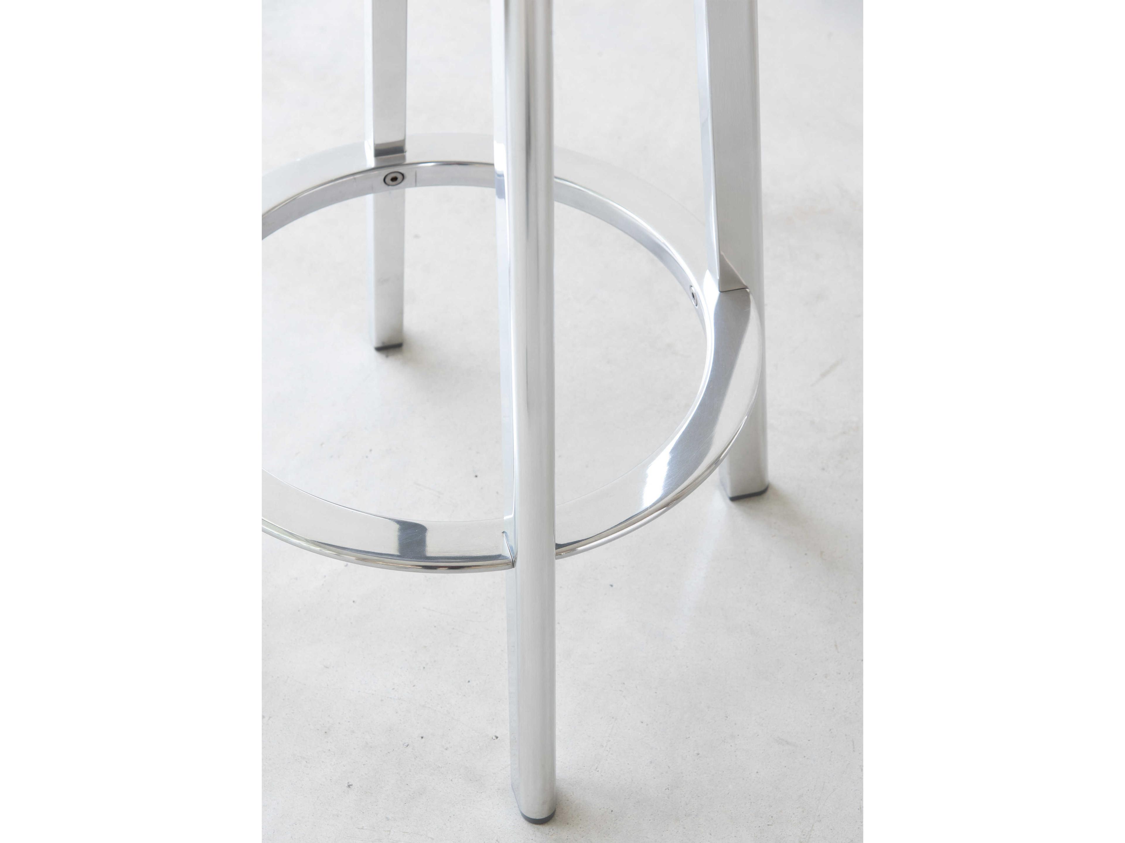 Magis Outdoor Deja-vu Polished Aluminum Metal Bar Stool