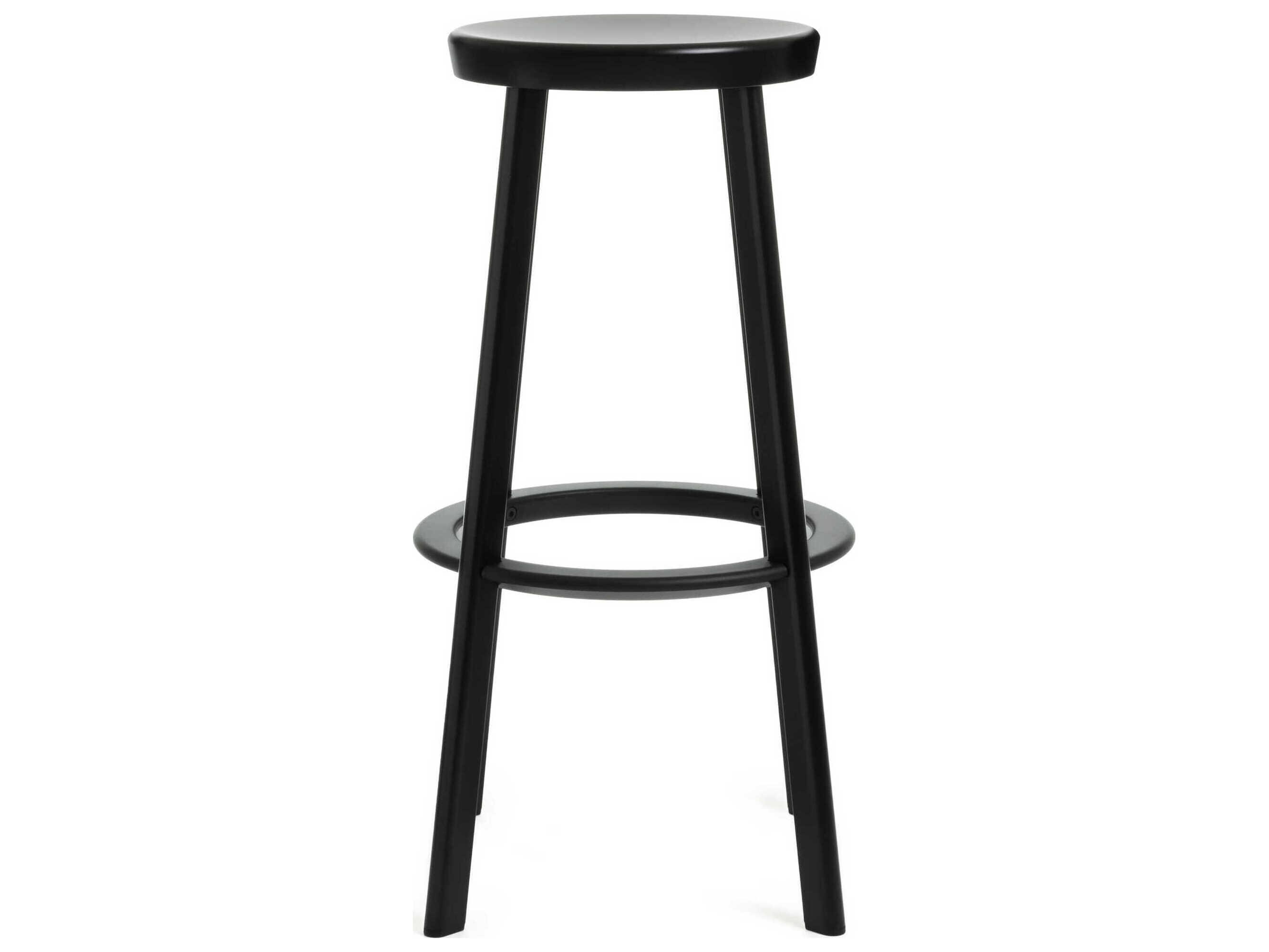 Magis Outdoor Deja-vu Painted Black Aluminum Metal Bar Stool