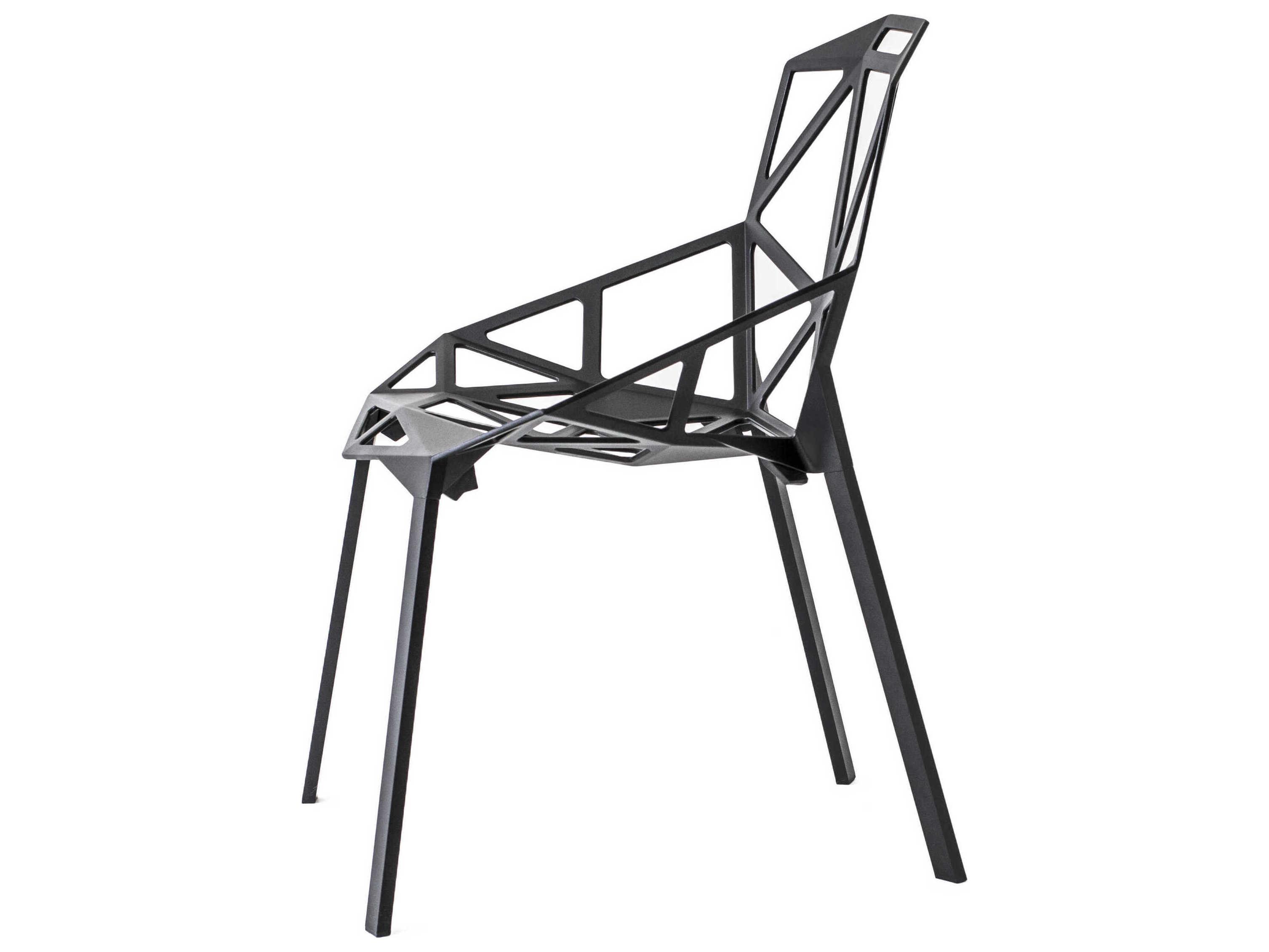 Magis Outdoor Chair One Black Aluminum Metal Dining