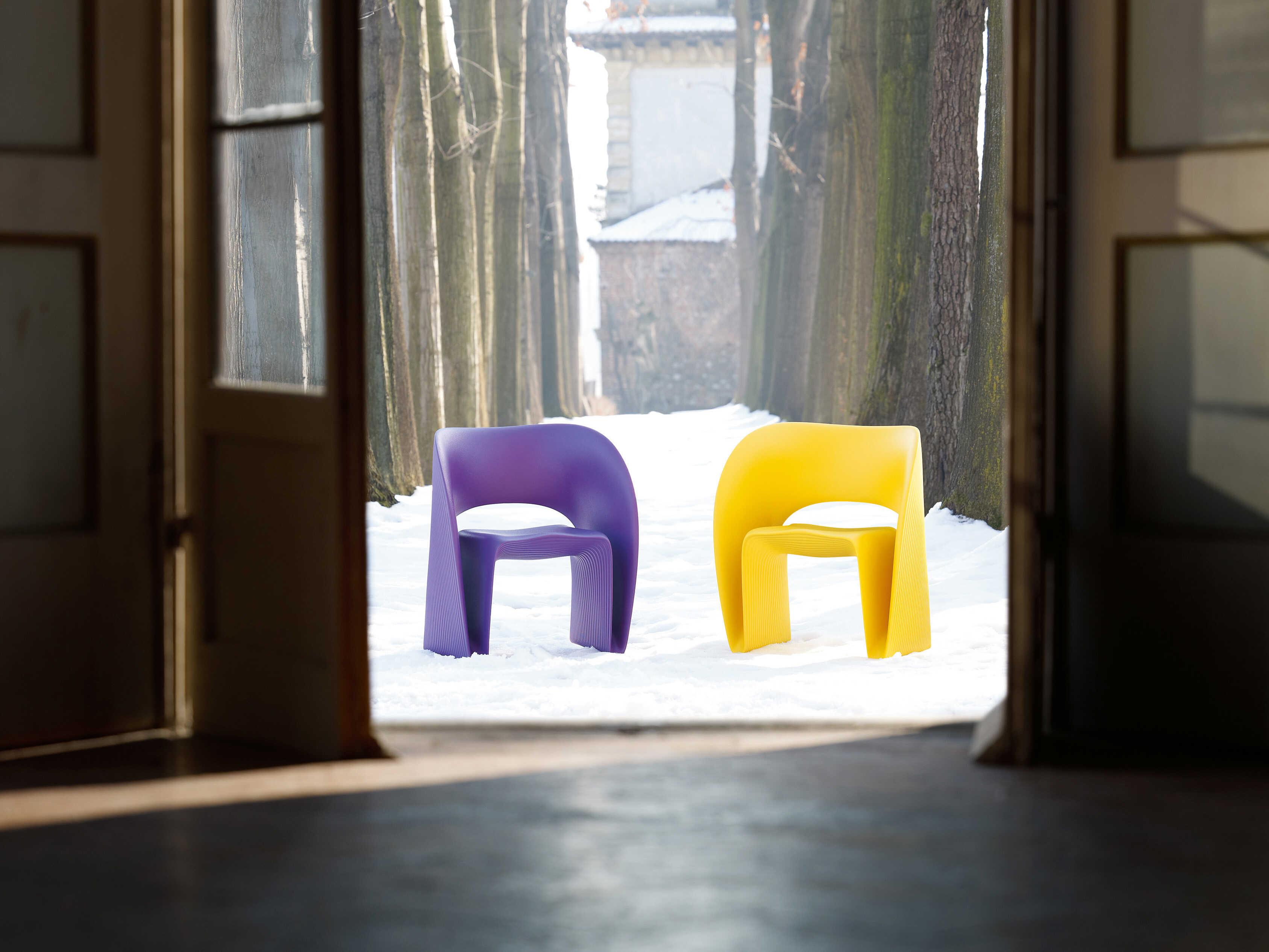 Magis Outdoor Raviolo Yellow Polypropylene Lounge Chair