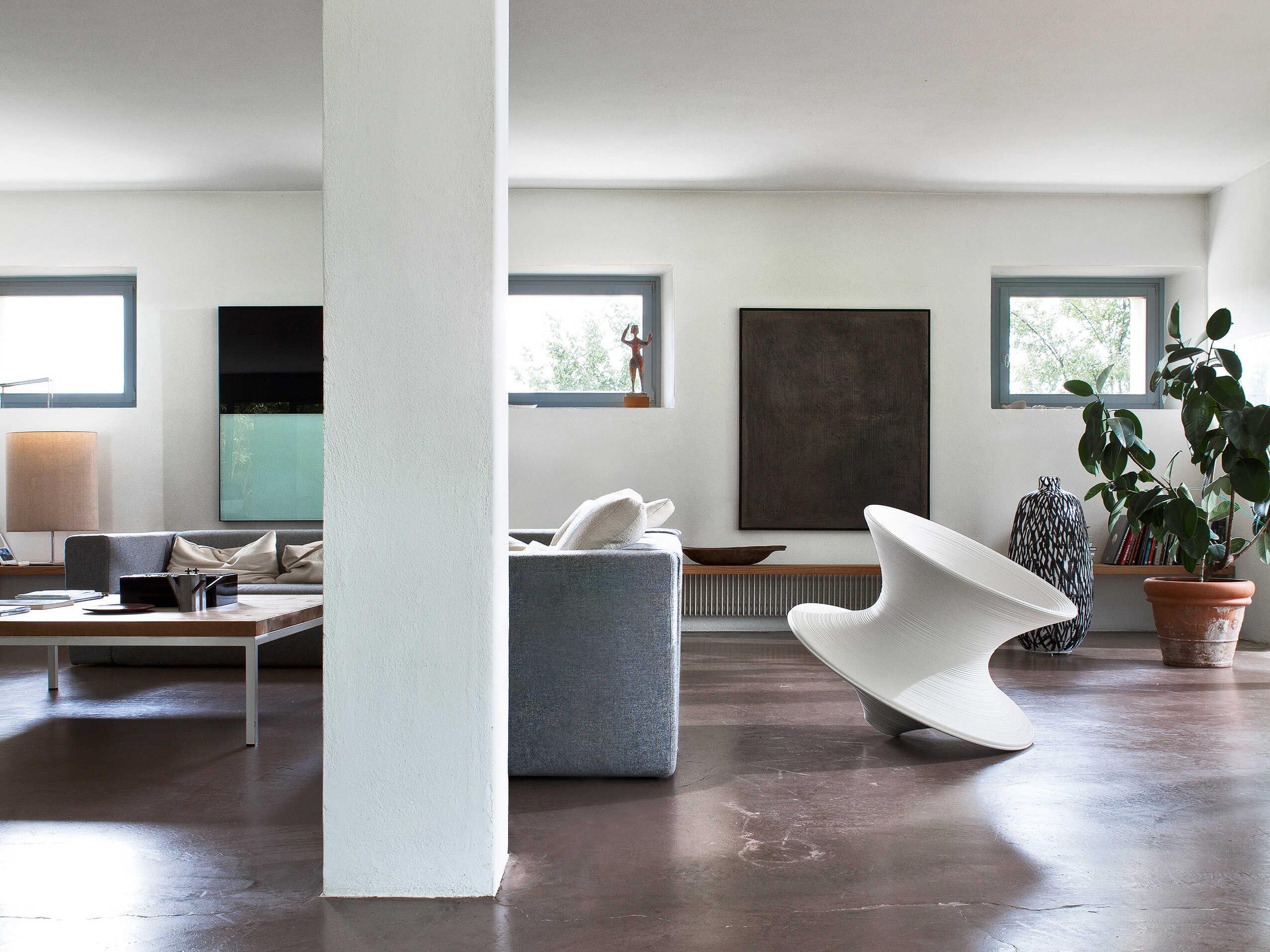 Magis Outdoor Spun White Polypropylene Lounge Chair