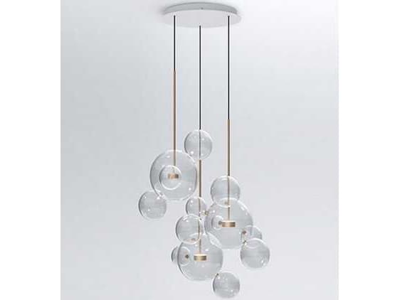 Mobital Bolle 3-Light Clear Glass LED Globe Pendant