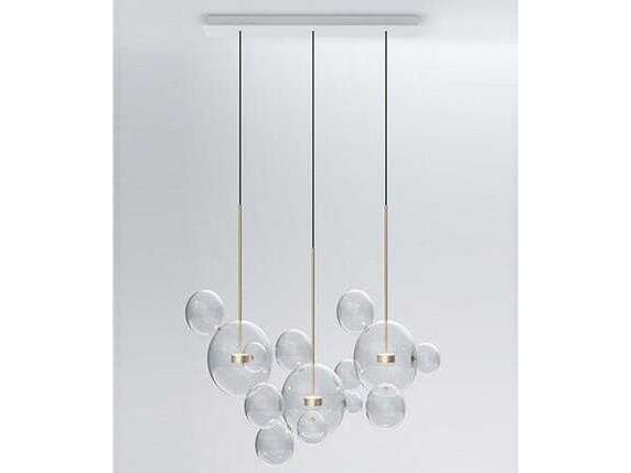 Mobital Bolle 14-Light Clear Glass LED Globe Island Pendant