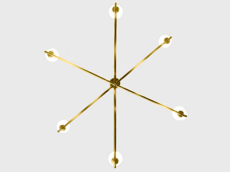 Mobital Nebula 6-Light Brass Geometric Chandelier