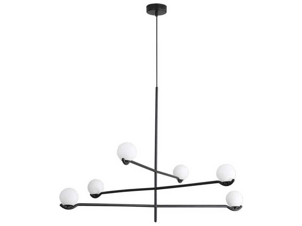Mobital Nebula 6-Light Matte Black Geometric Chandelier