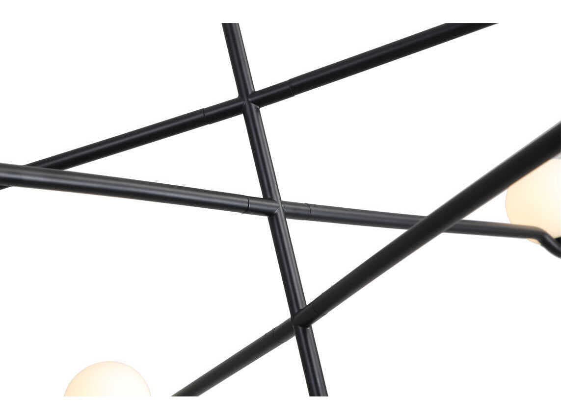 Mobital Nebula 6-Light Matte Black Geometric Chandelier