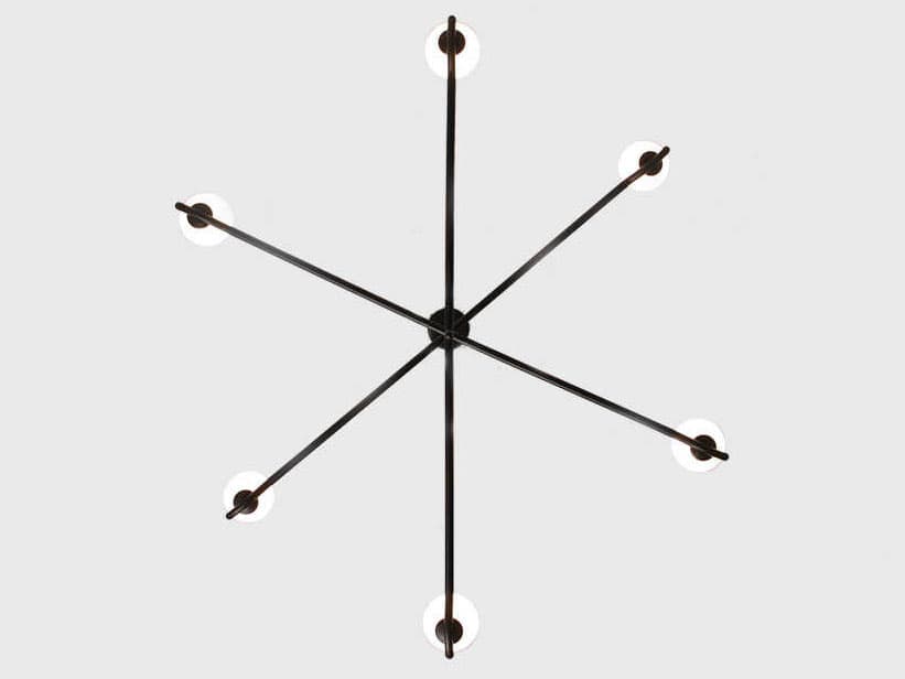 Mobital Nebula 6-Light Matte Black Geometric Chandelier