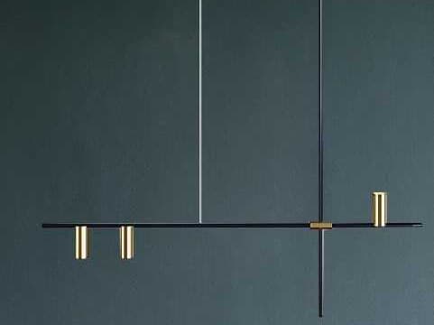 Mobital Updown 3-Light Black Matte Gold Linear Pendant
