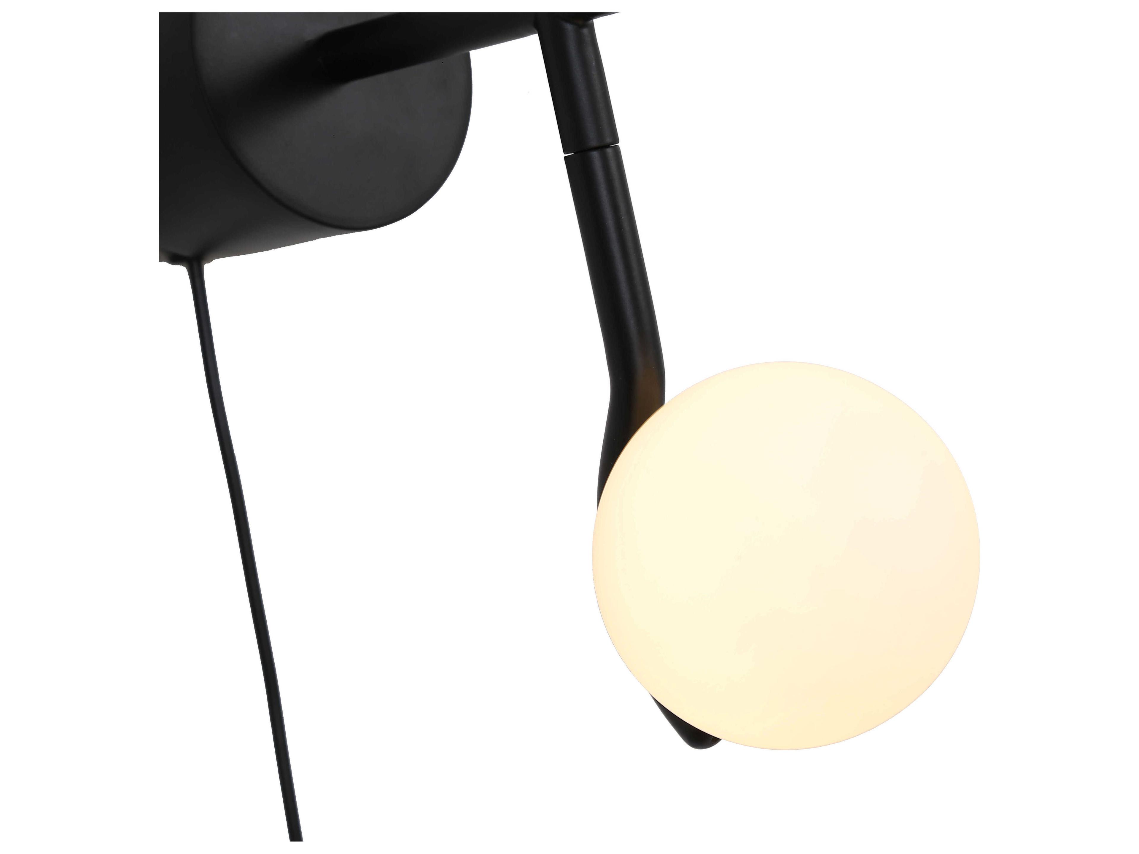 Mobital Pluto 2-Light Matte Black Wall Sconce