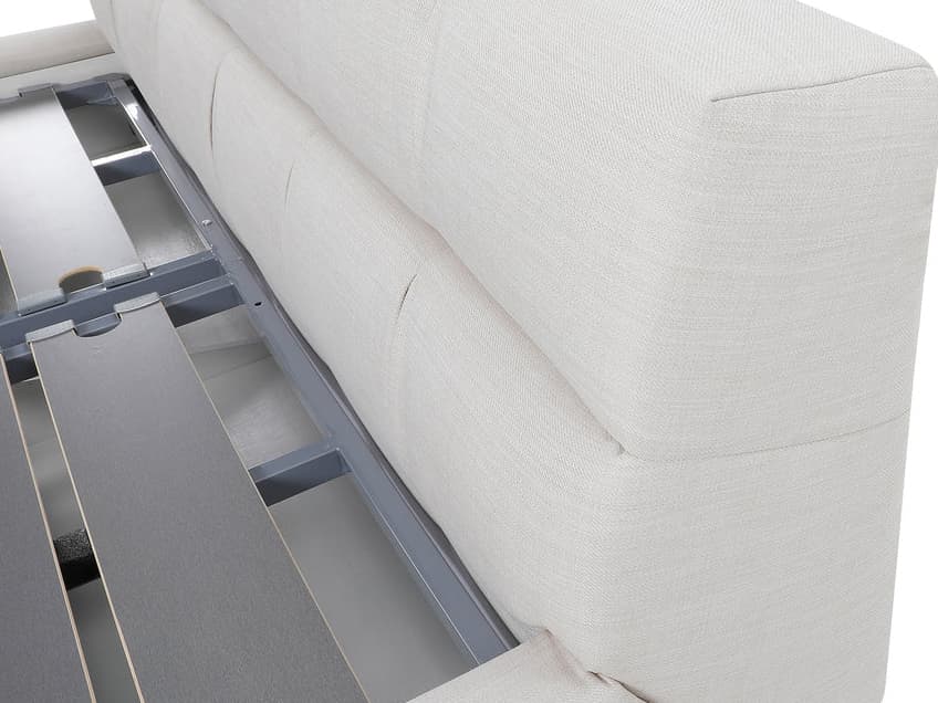 Mobital Bubble White Upholstered King Platform Bed