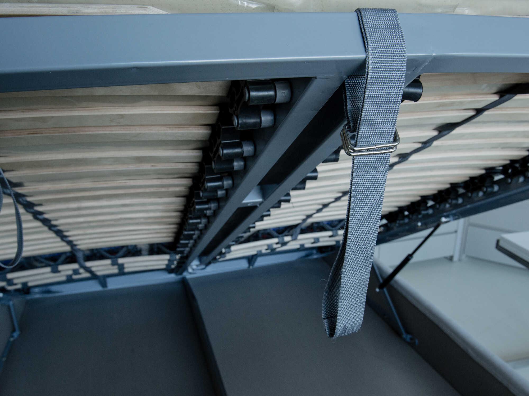 Mobital Cove Heather Grey Chenille Wood King Platform Bed