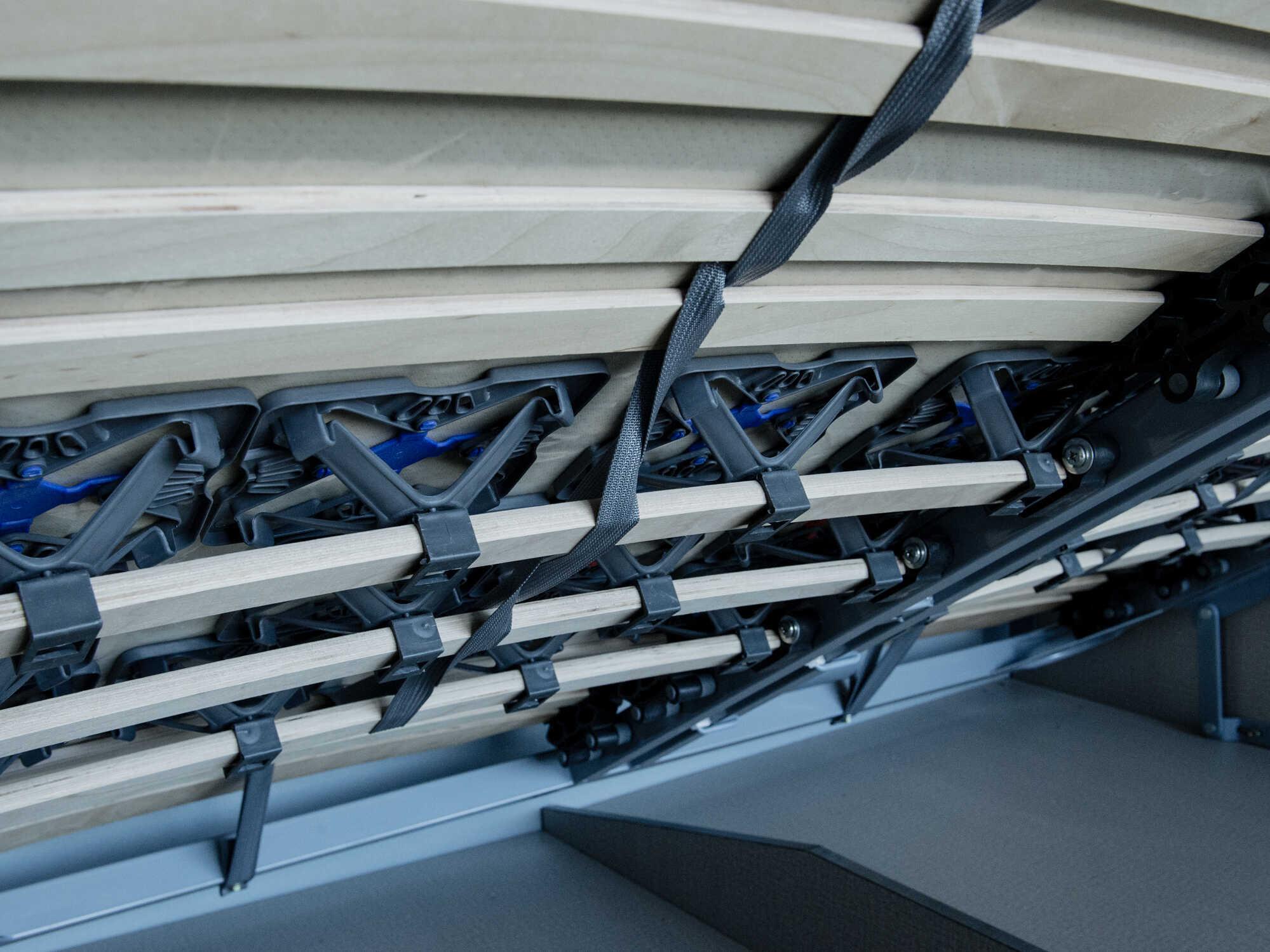 Mobital Cove Heather Grey Chenille Wood King Platform Bed