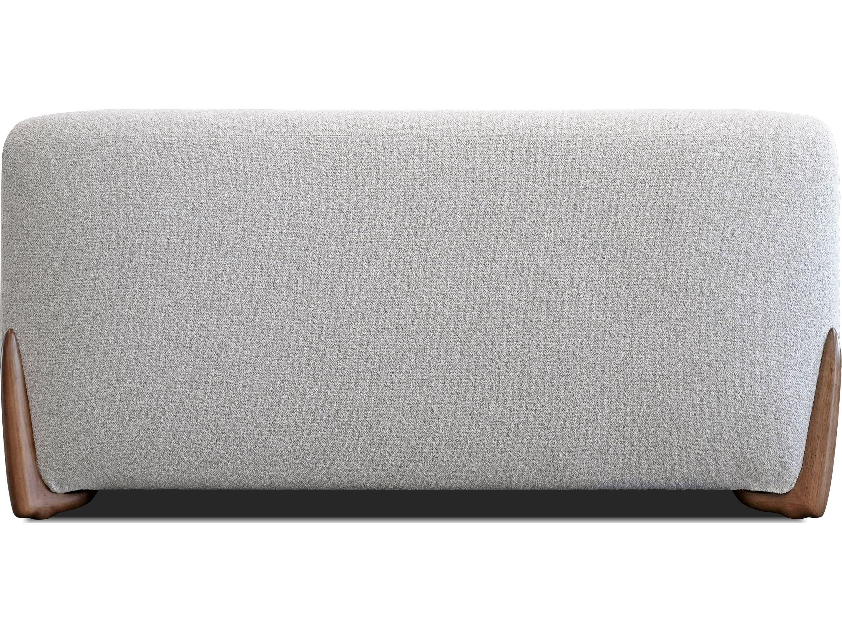 Mobital Mesa Natural Pine Wood Upholstered Queen Platform Bed