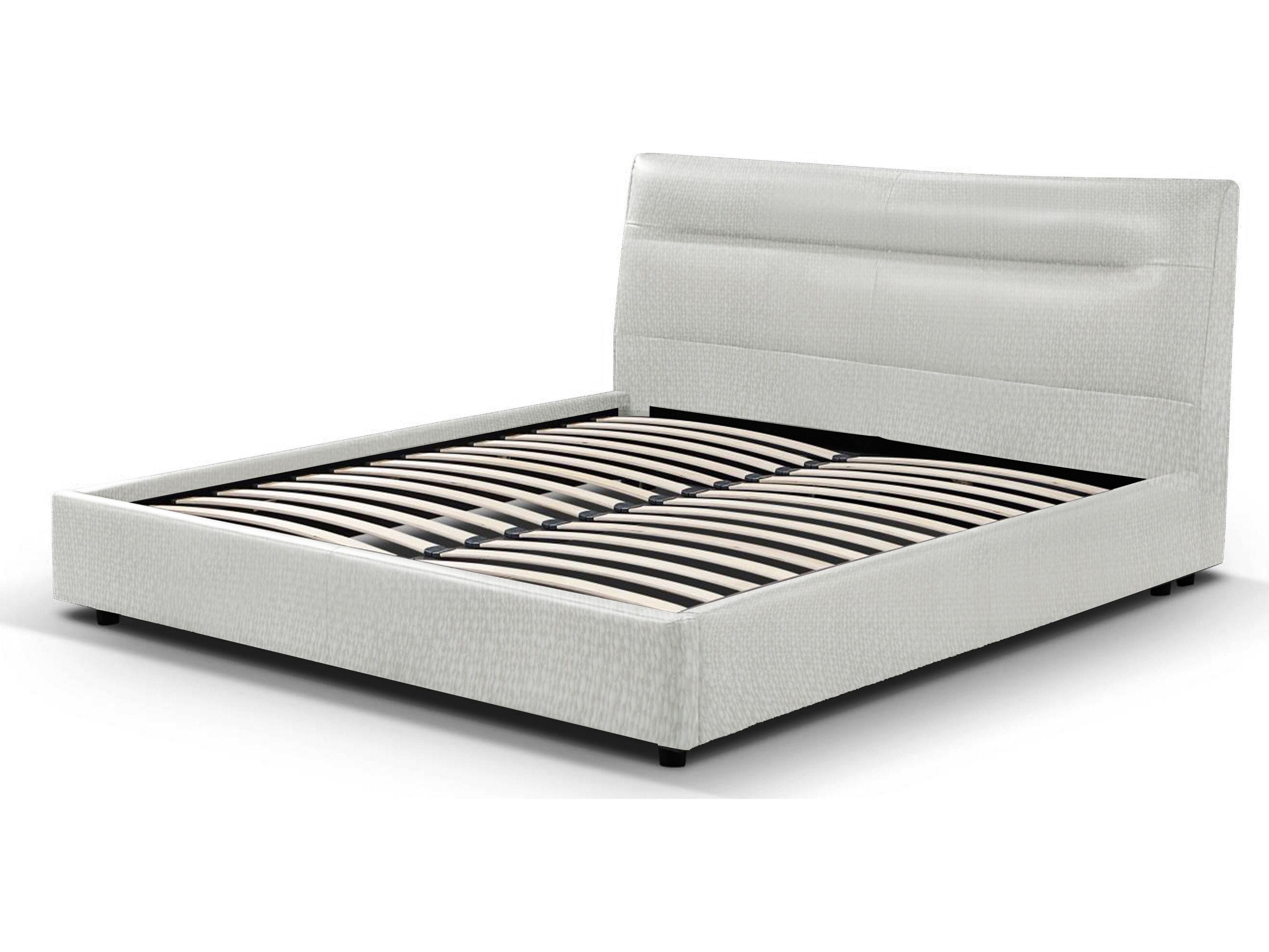 Mobital Noah Gray Plywood Upholstered Full Platform Bed