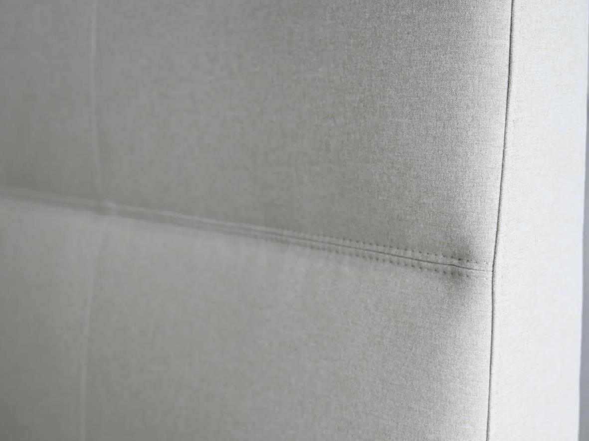 Mobital Reve Gray Pine Wood Upholstered King Platform Bed