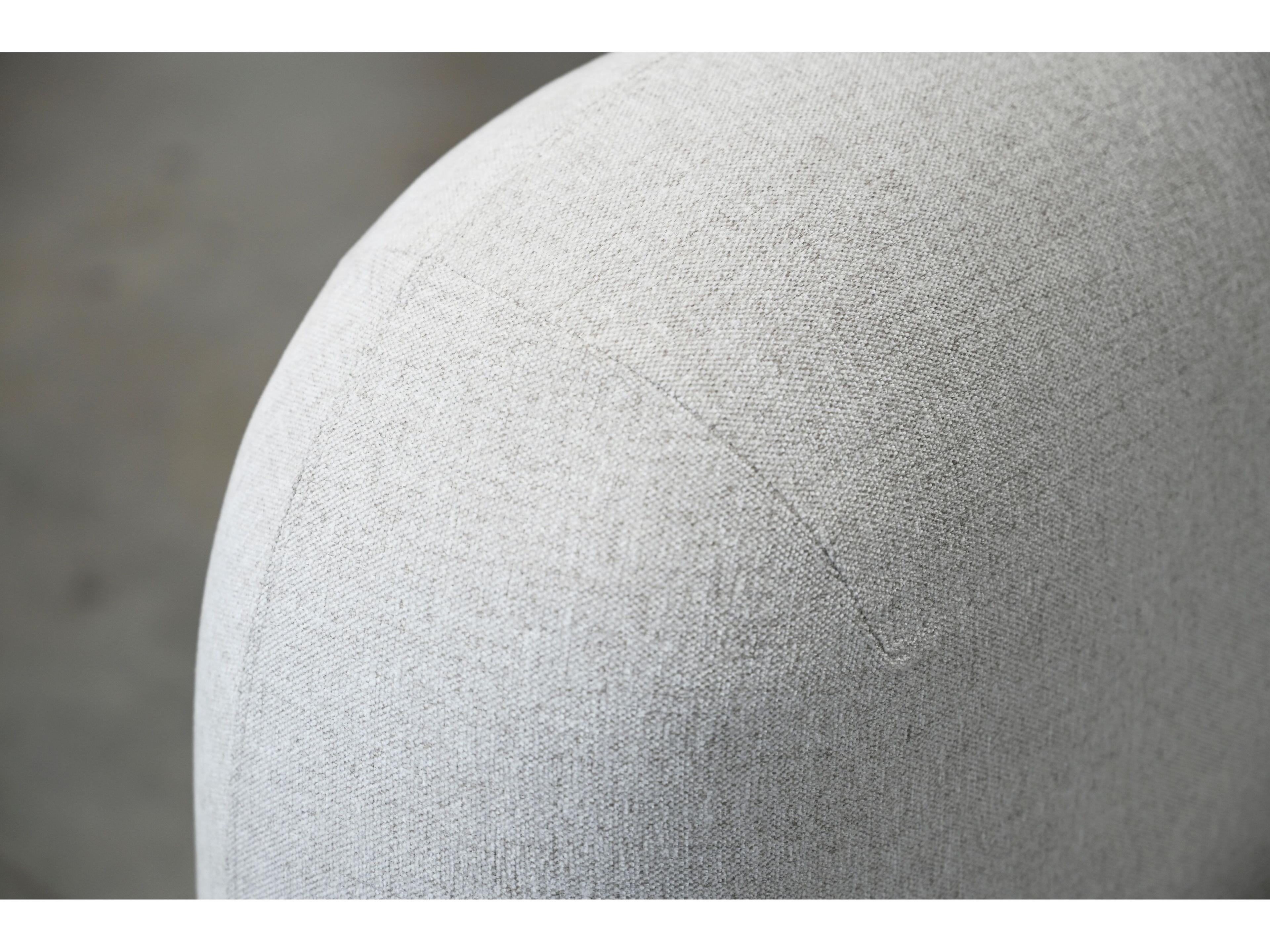 Mobital Rubble White Pine Wood Upholstered Queen Platform Bed