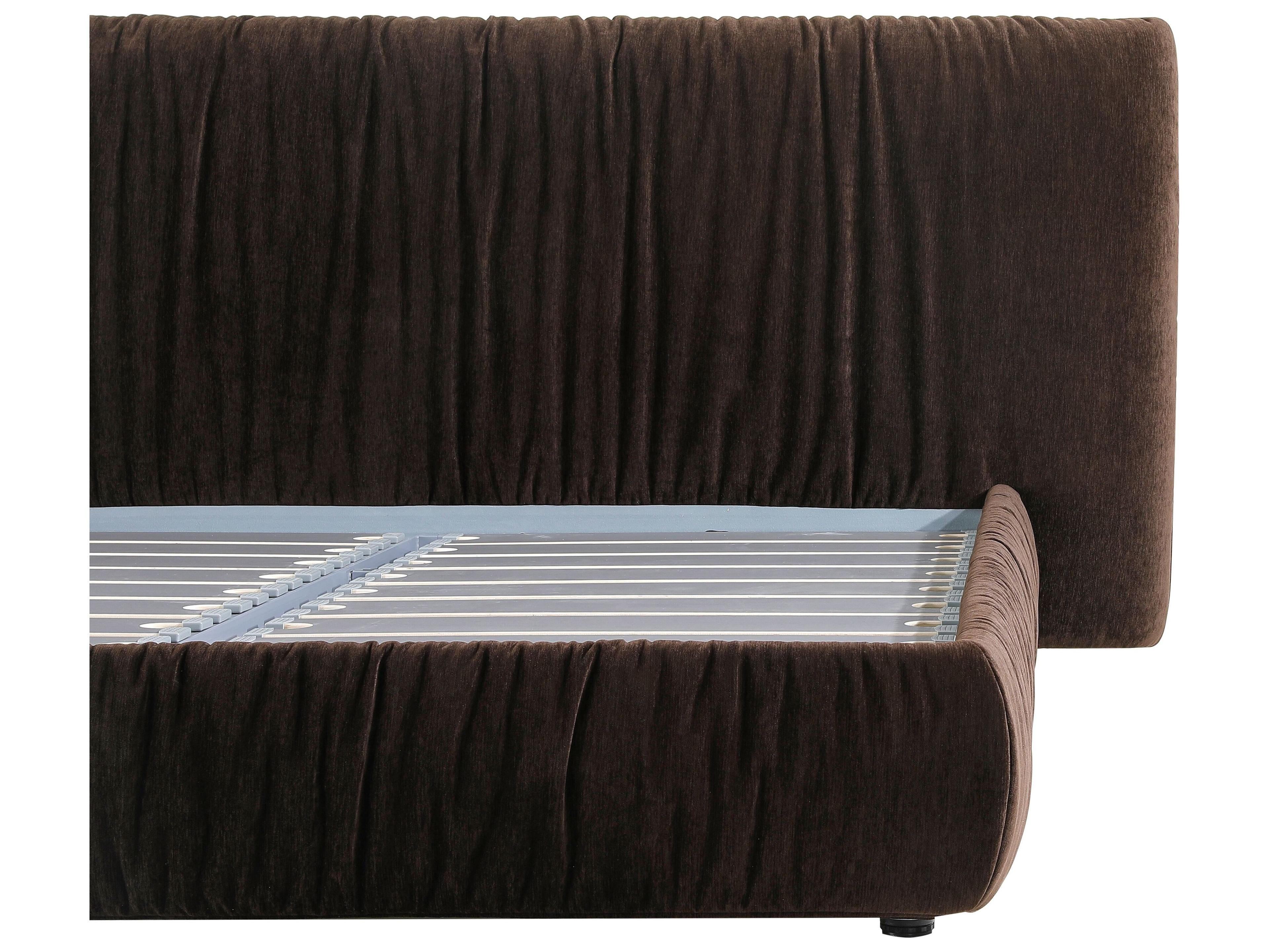 Mobital Shar Pei Brown Upholstered King Platform Bed