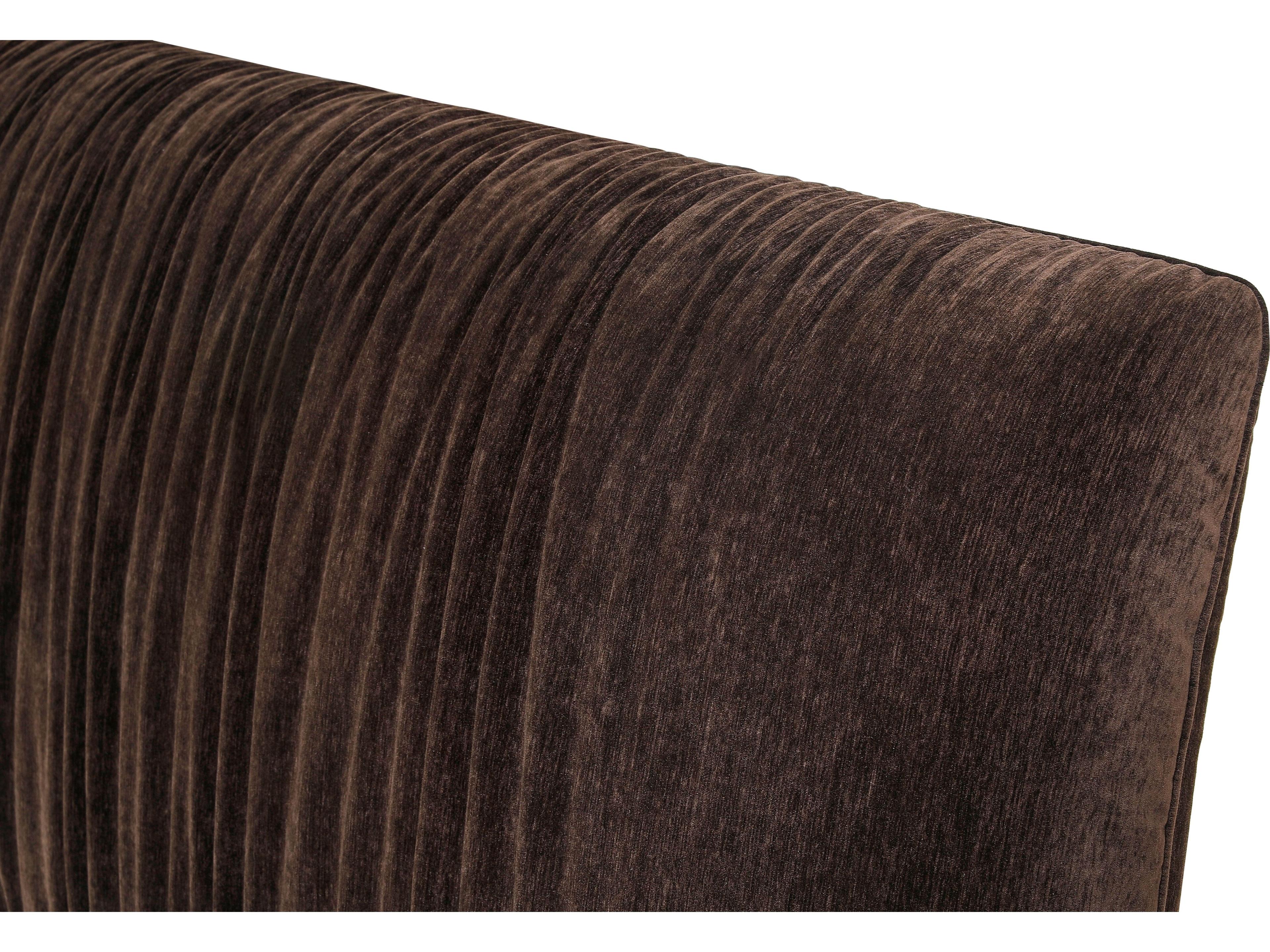 Mobital Shar Pei Brown Pine Wood Upholstered Queen Platform Bed