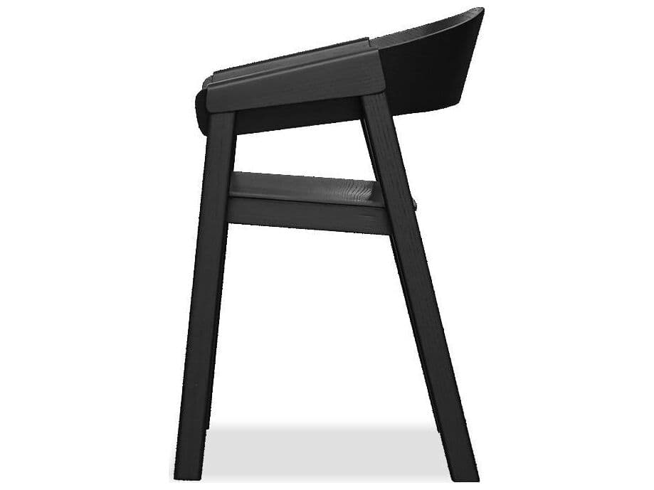 Mobital Alf Oak Wood Black Arm Dining Chair Set of 2