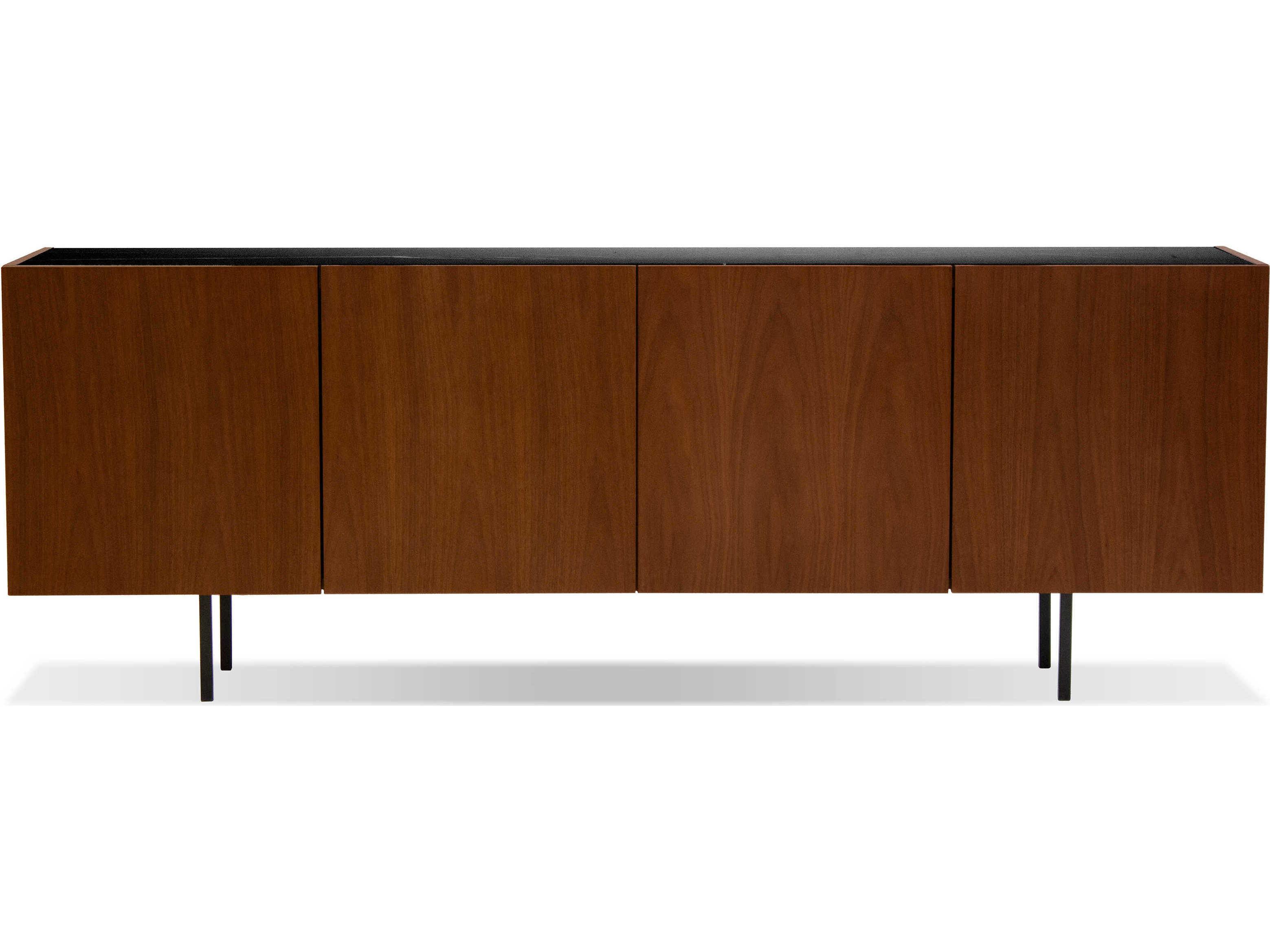 Mobital Calvin 79" Walnut Wood Black Brown Sideboard