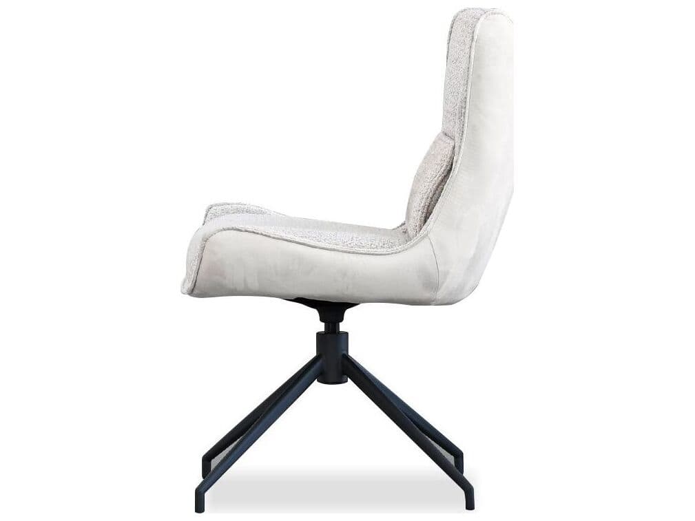 Mobital Amalfi Black Upholstered Armless Dining Chair
