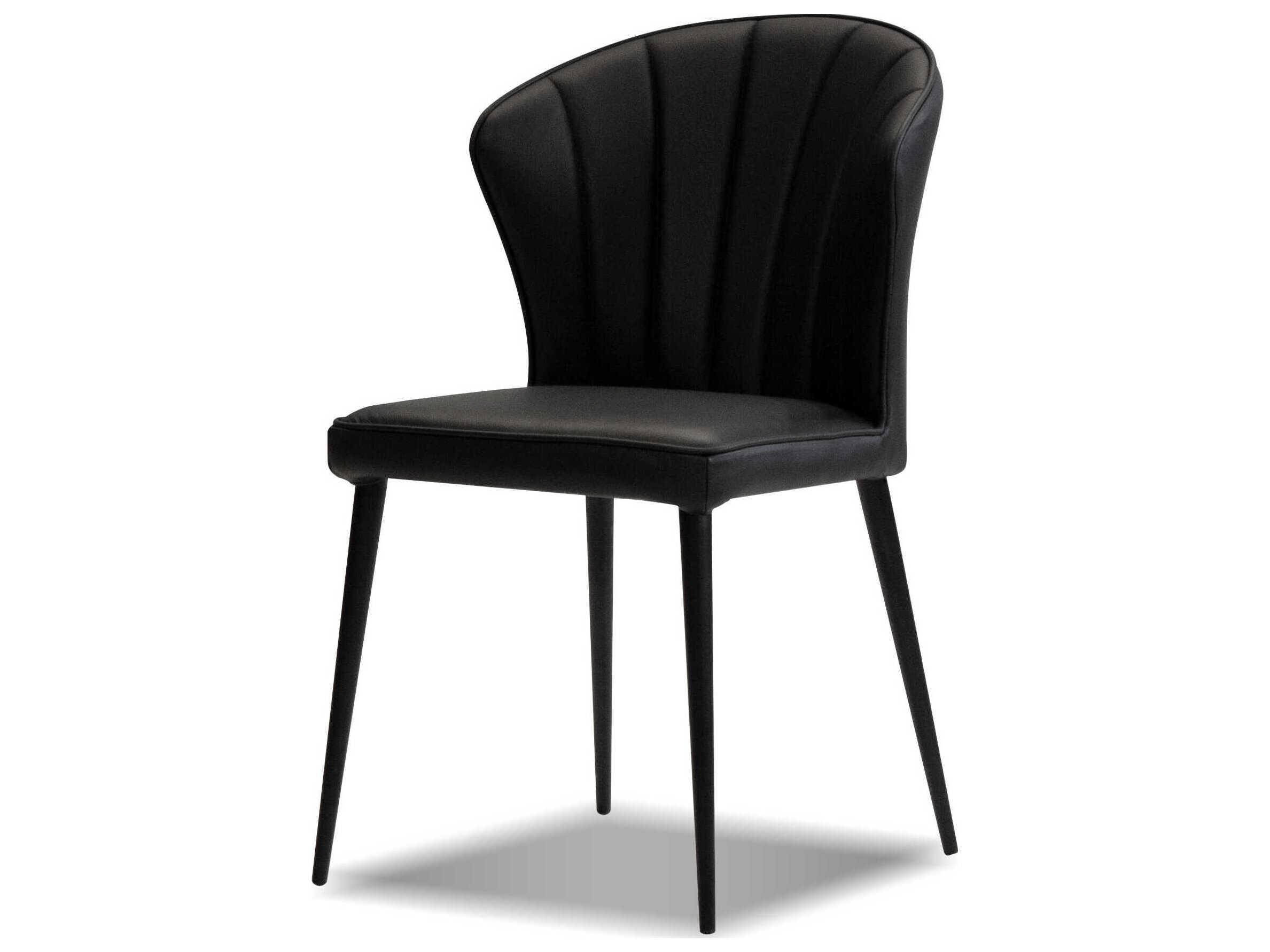 Mobital Ariel Black Leather Armless Dining Chair