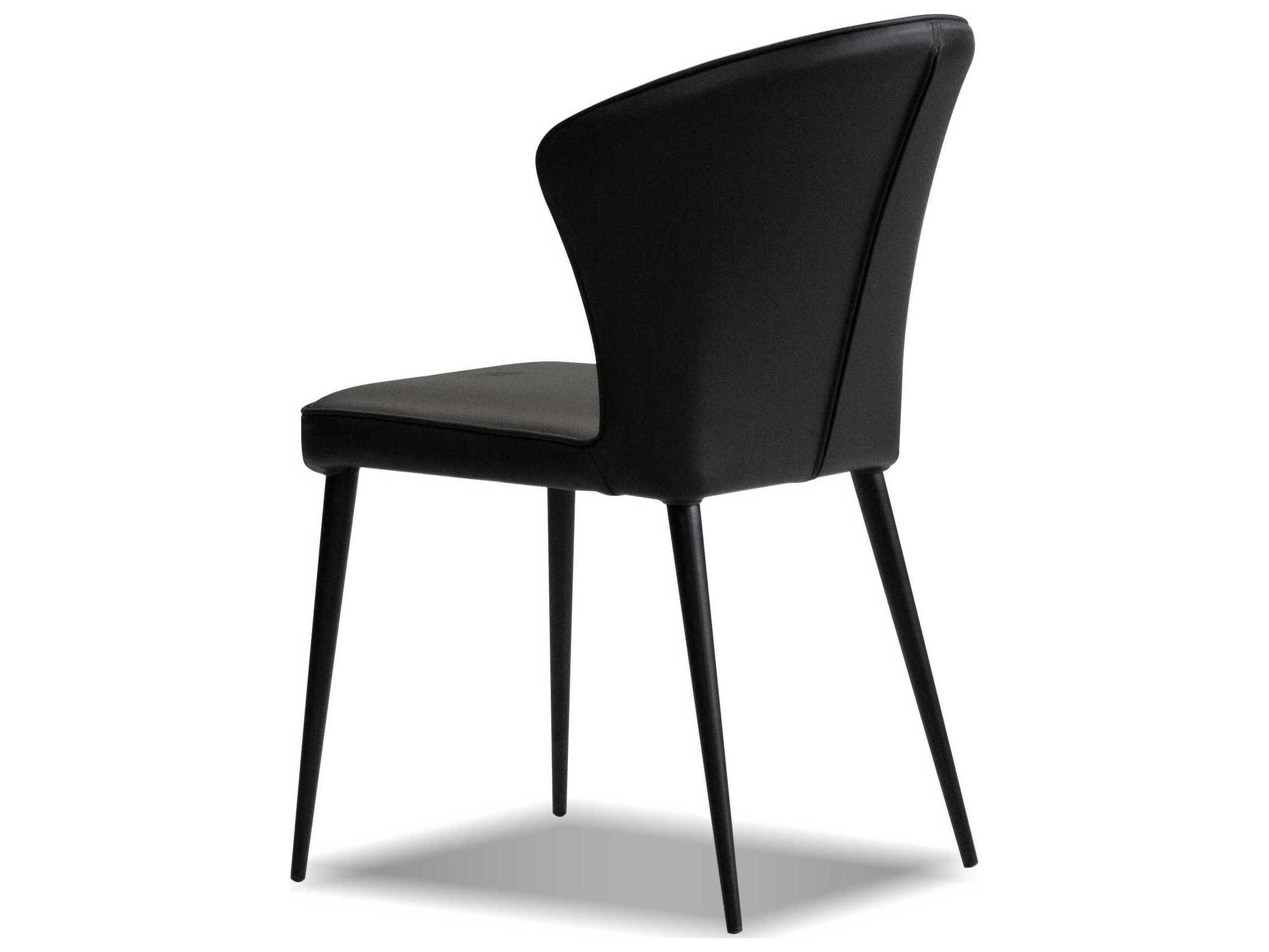 Mobital Ariel Black Leather Armless Dining Chair