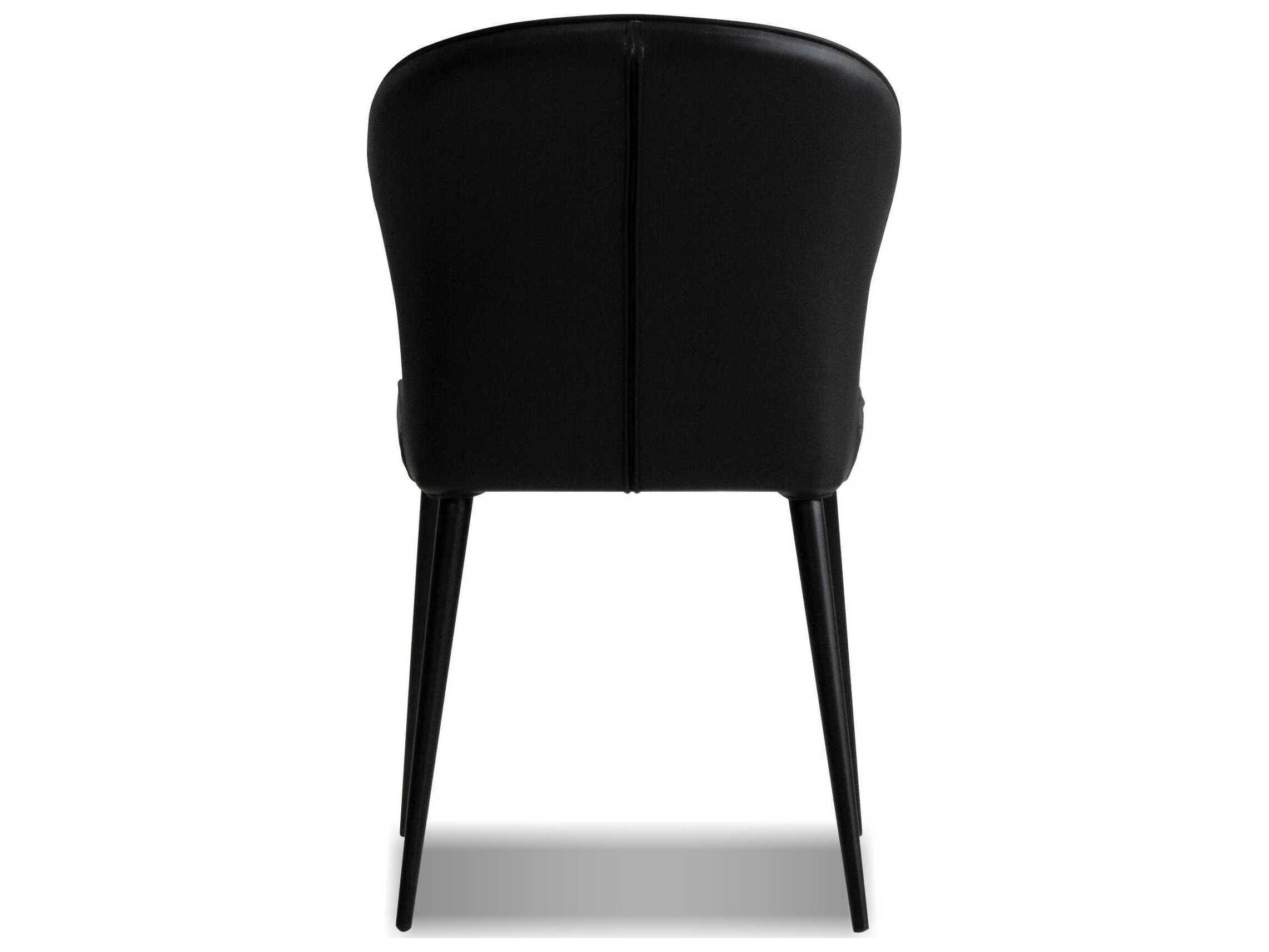 Mobital Ariel Black Leather Armless Dining Chair