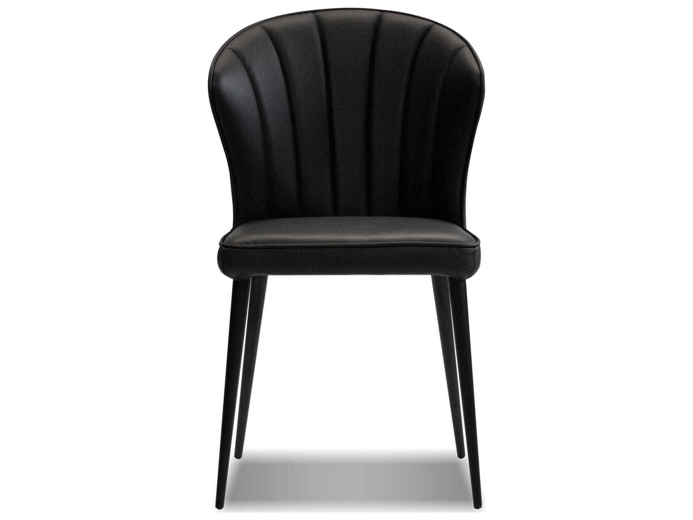 Mobital Ariel Black Leather Armless Dining Chair