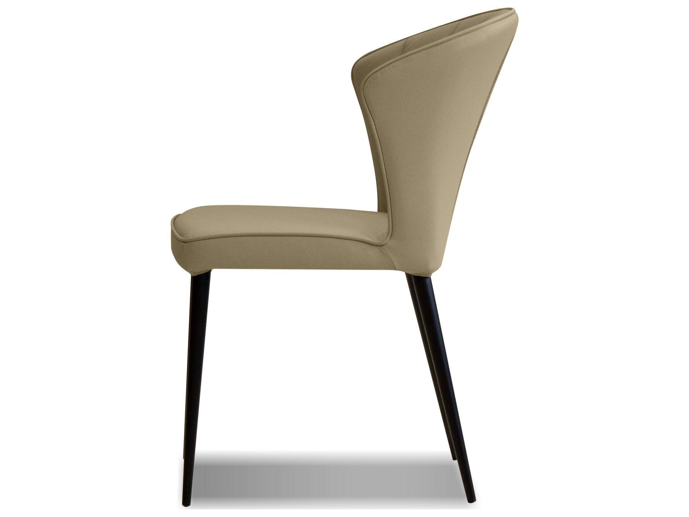 Mobital Ariel Beige Leather Armless Dining Chair