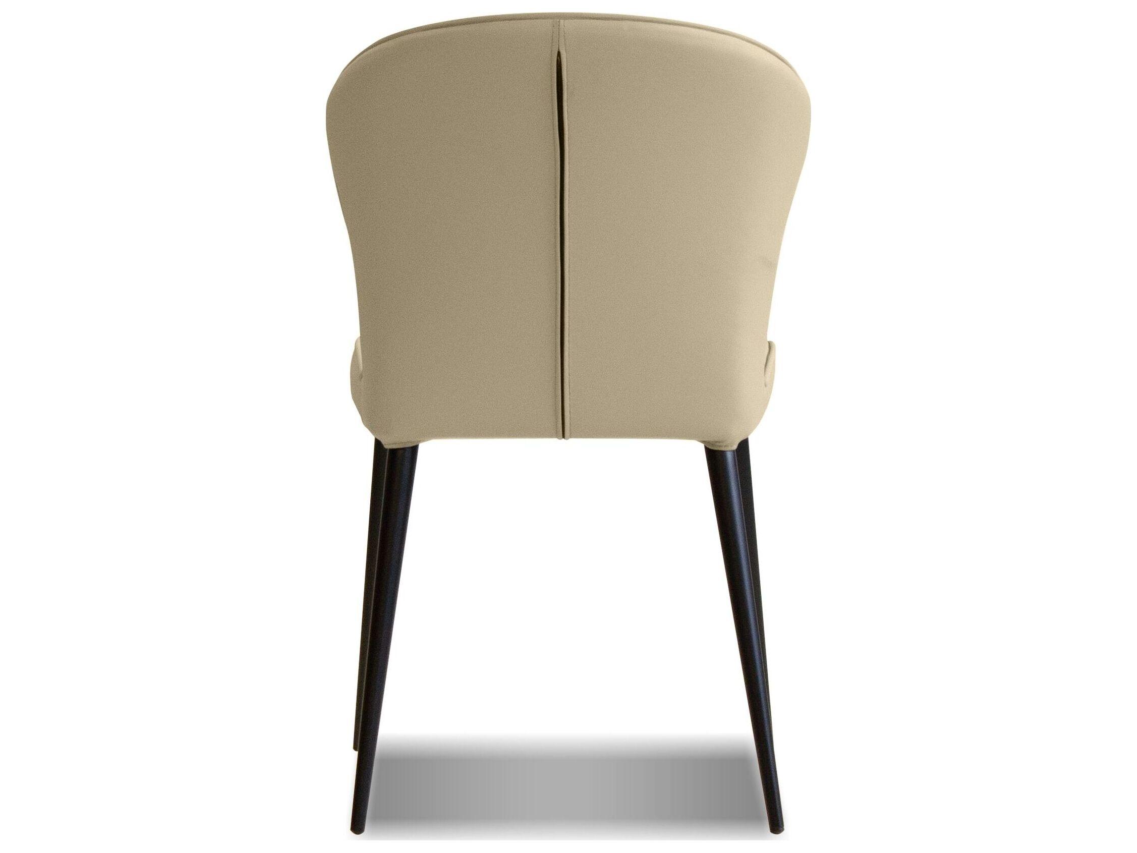 Mobital Ariel Beige Leather Armless Dining Chair