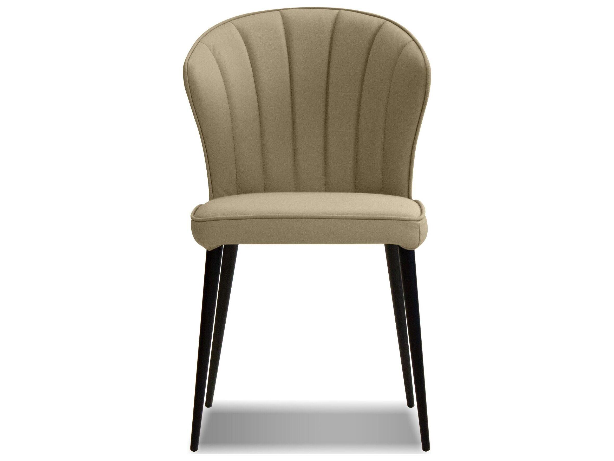 Mobital Ariel Beige Leather Armless Dining Chair