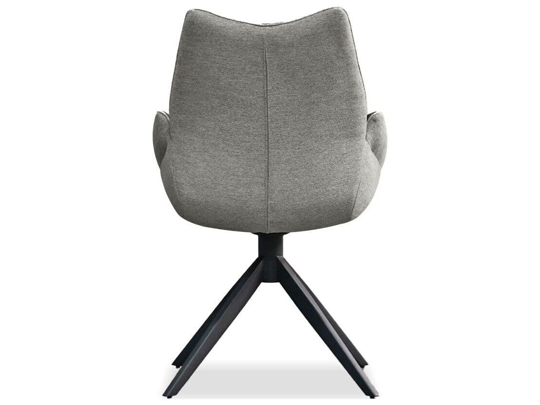 Mobital Gian Black Upholstered Arm Dining Chair