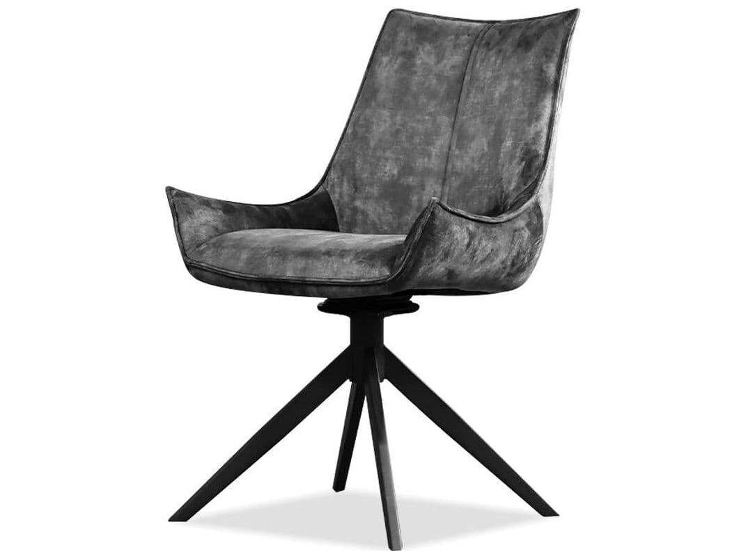 Mobital Giulia Gray Upholstered Armless Dining Chair Set of 2