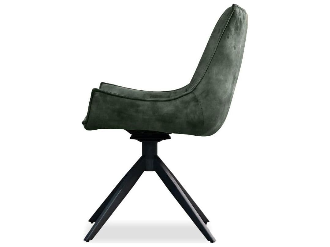 Mobital Giulia Black Upholstered Armless Dining Chair Set of 2