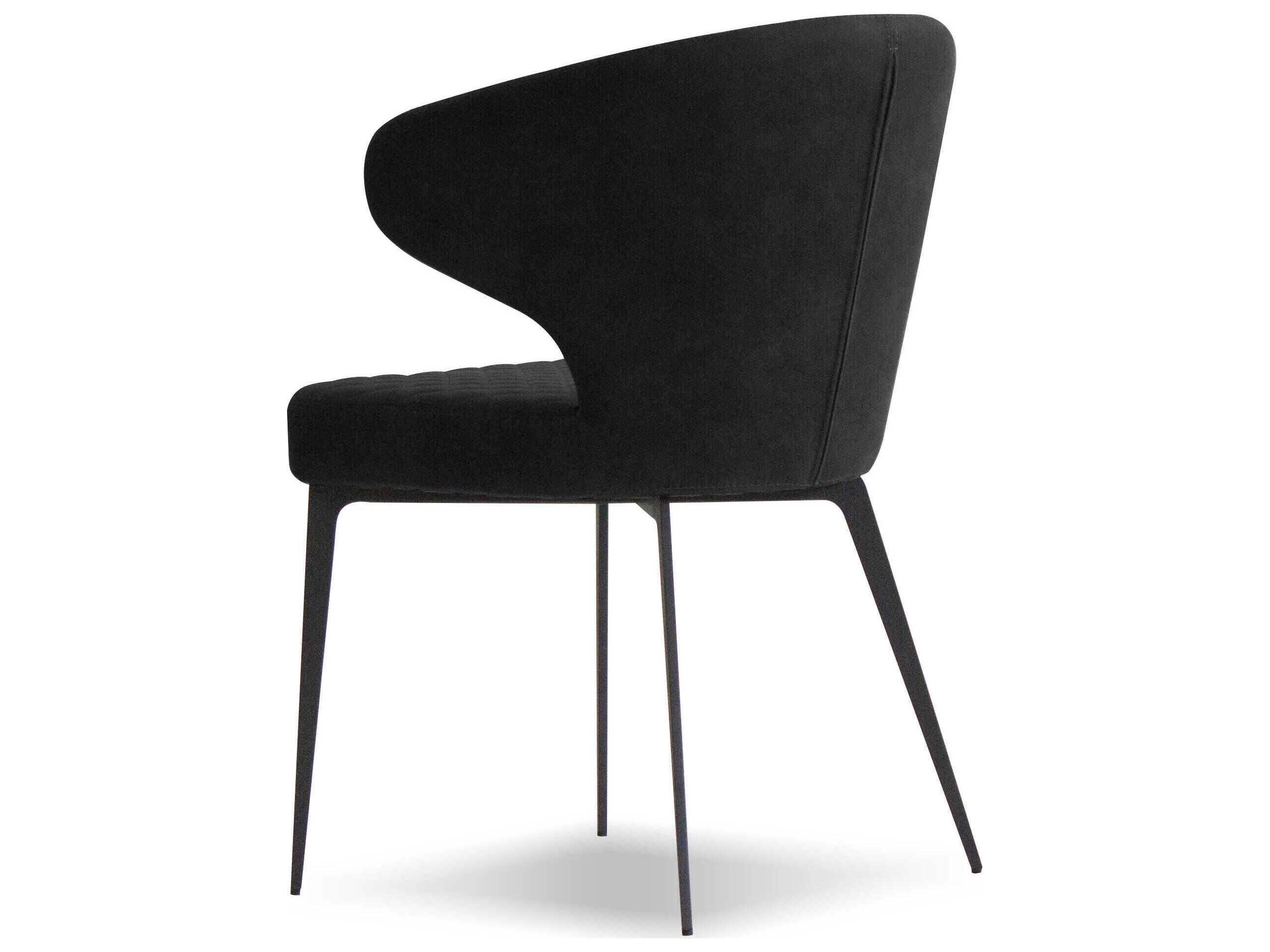 Mobital Hug Black Upholstered Armless Dining Chair