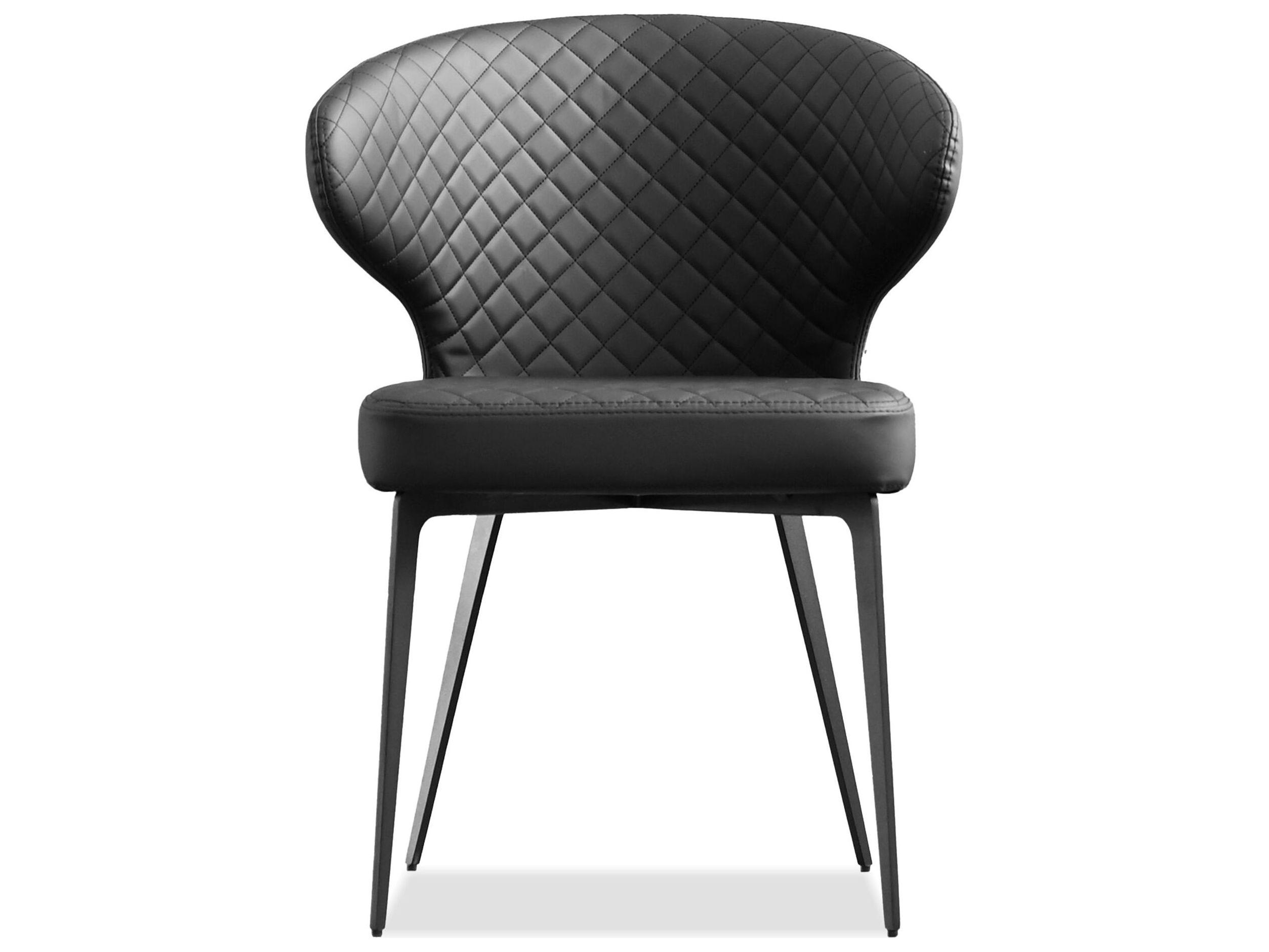 Mobital Hug Black Faux Leather Arm Dining Chair 
Set of 2