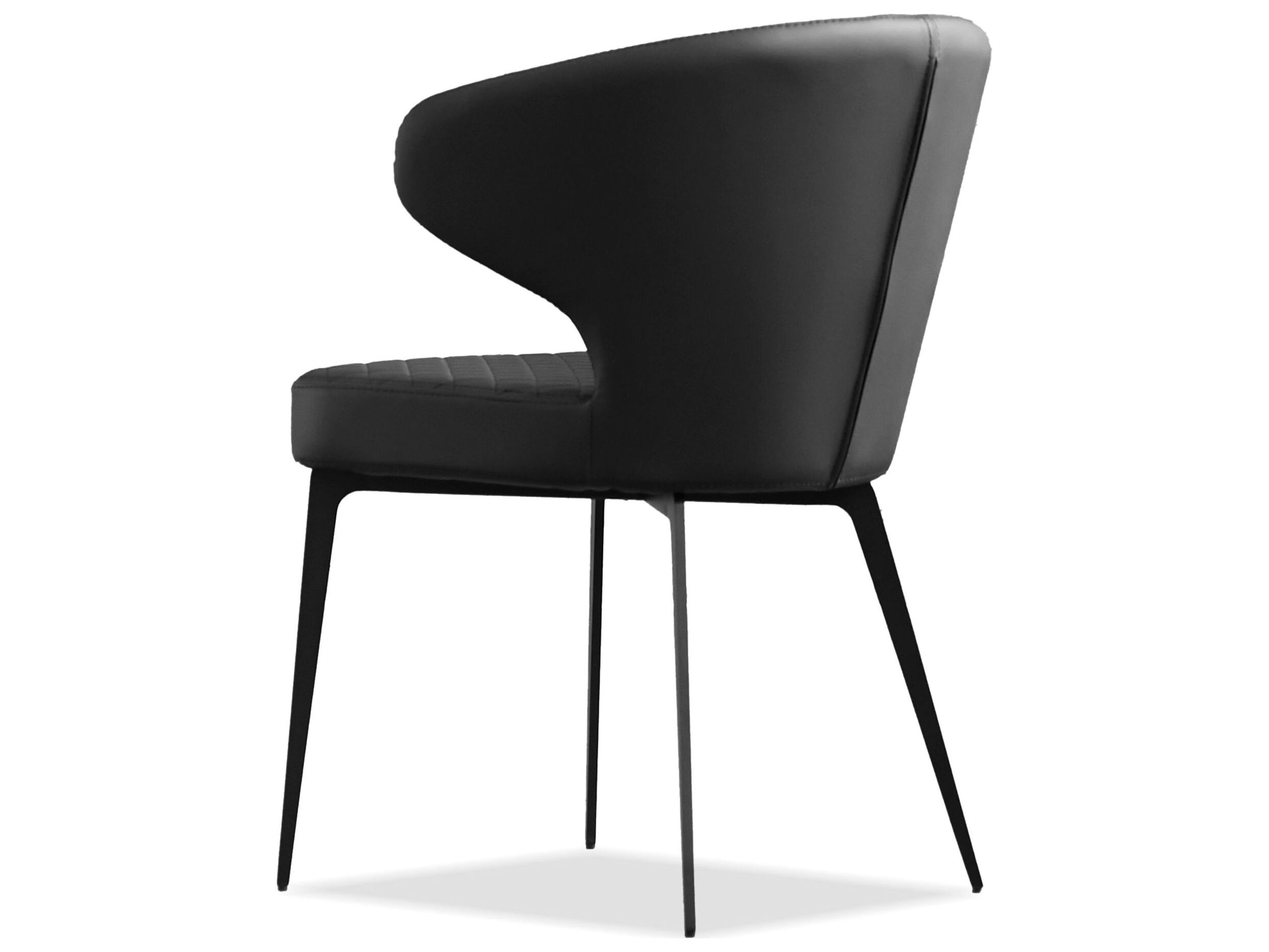 Mobital Hug Black Faux Leather Arm Dining Chair 
Set of 2