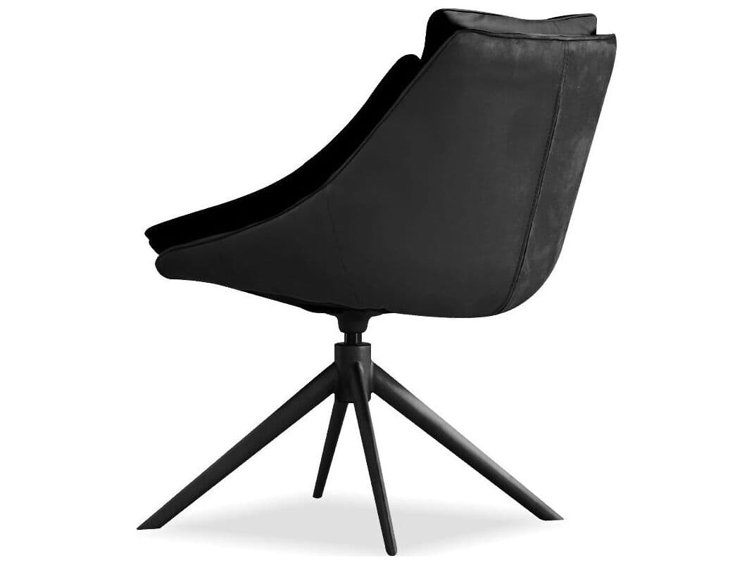 Mobital Huracan Black Faux Leather Armless Dining Chair