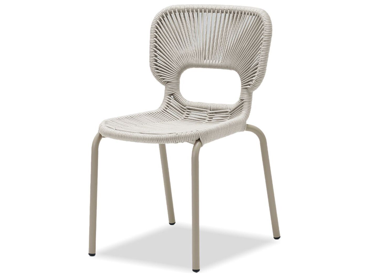 Mobital Ischia White Armless Dining Chair