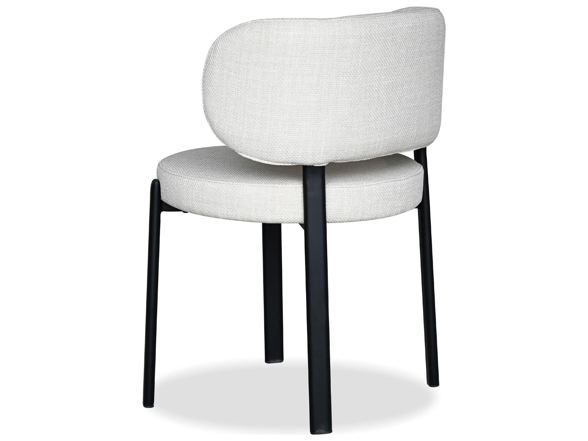 Mobital Lily Black Upholstered Armless Dining Chair