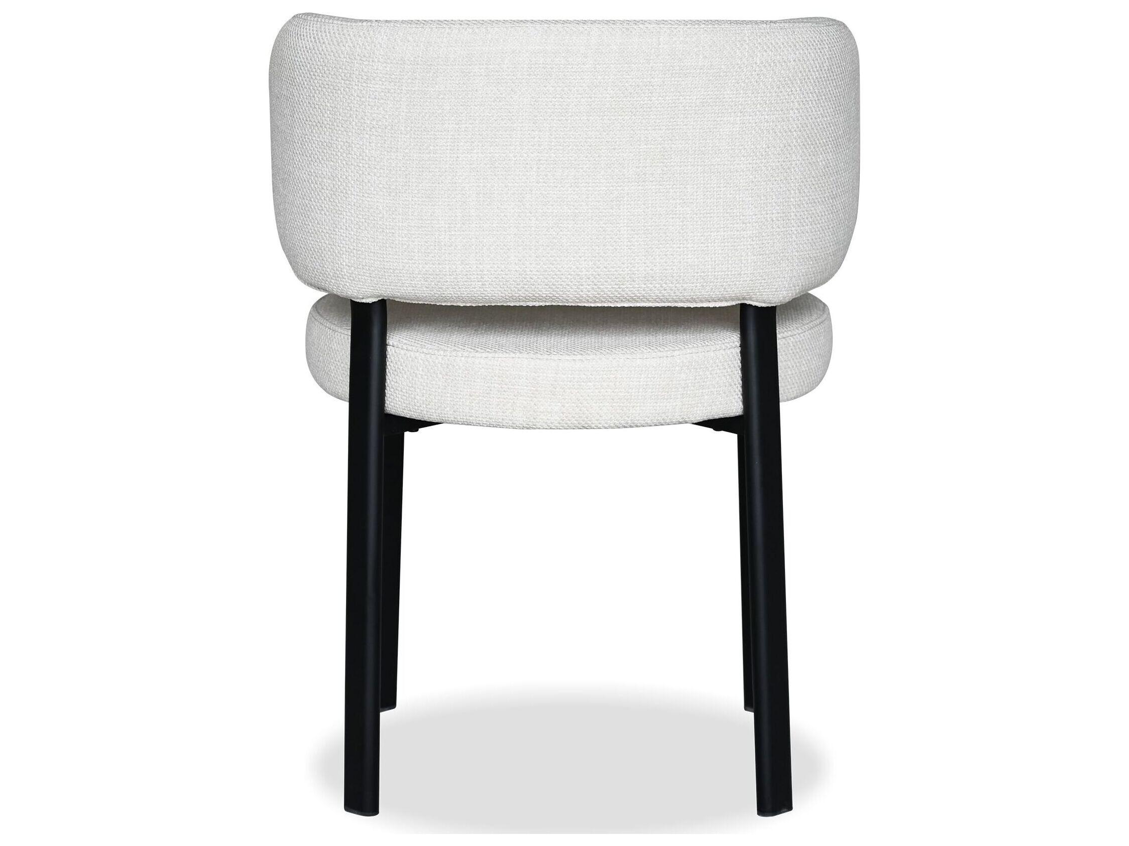 Mobital Lily Black Upholstered Armless Dining Chair