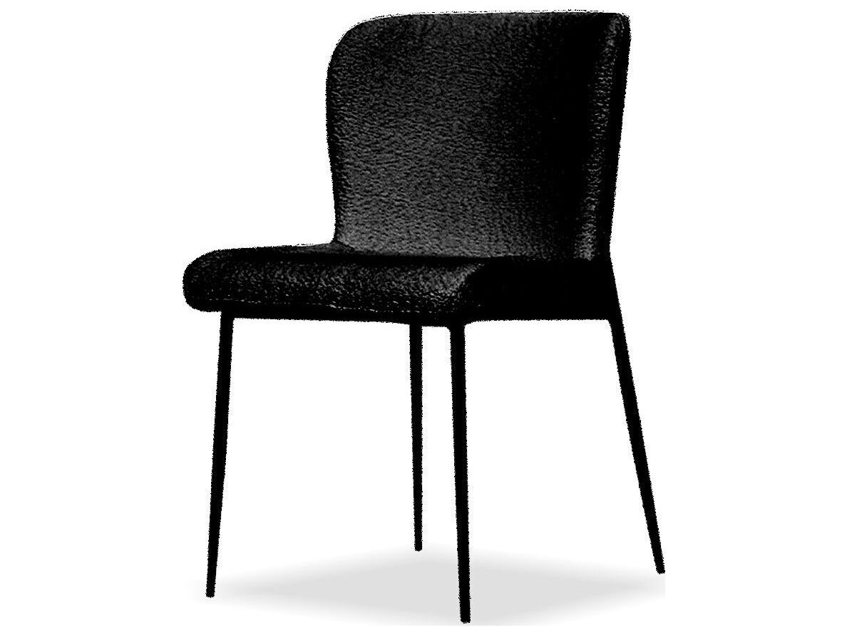 Mobital Reef Black Faux Leather Armless Dining Chair