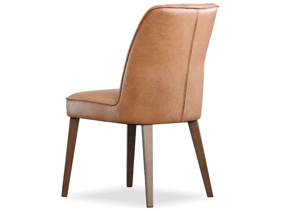 Mobital Roulette Brown Leather Armless Dining Chair