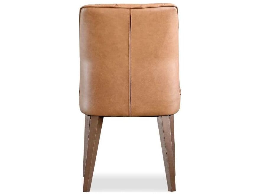 Mobital Roulette Brown Leather Armless Dining Chair