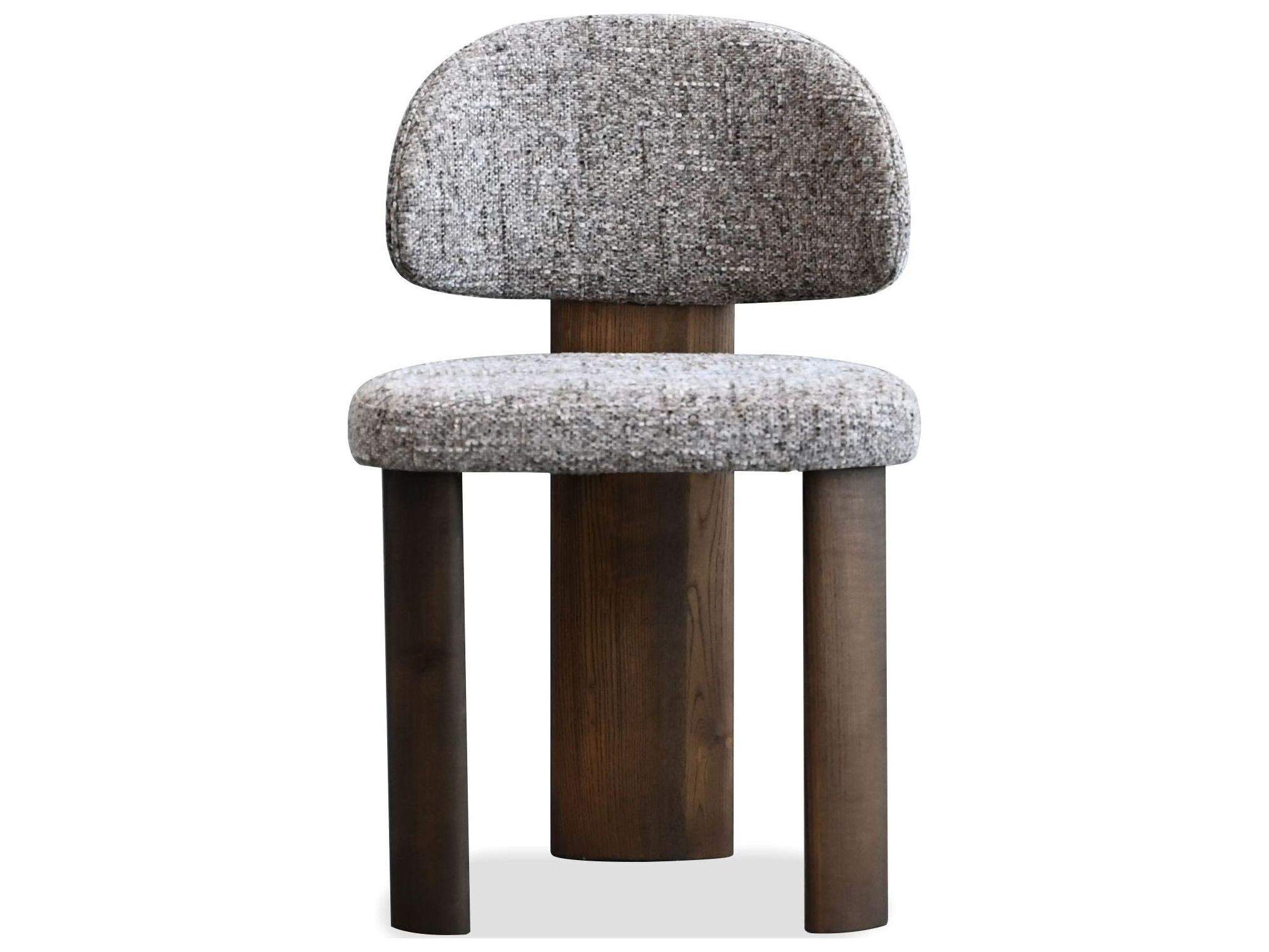 Mobital Sake Plywood Brown Upholstered Armless Dining Chair Set of 2