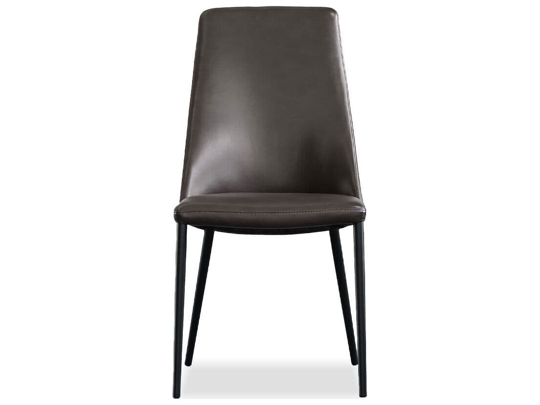 Mobital Savoir Brown Leather Armless Dining Chair