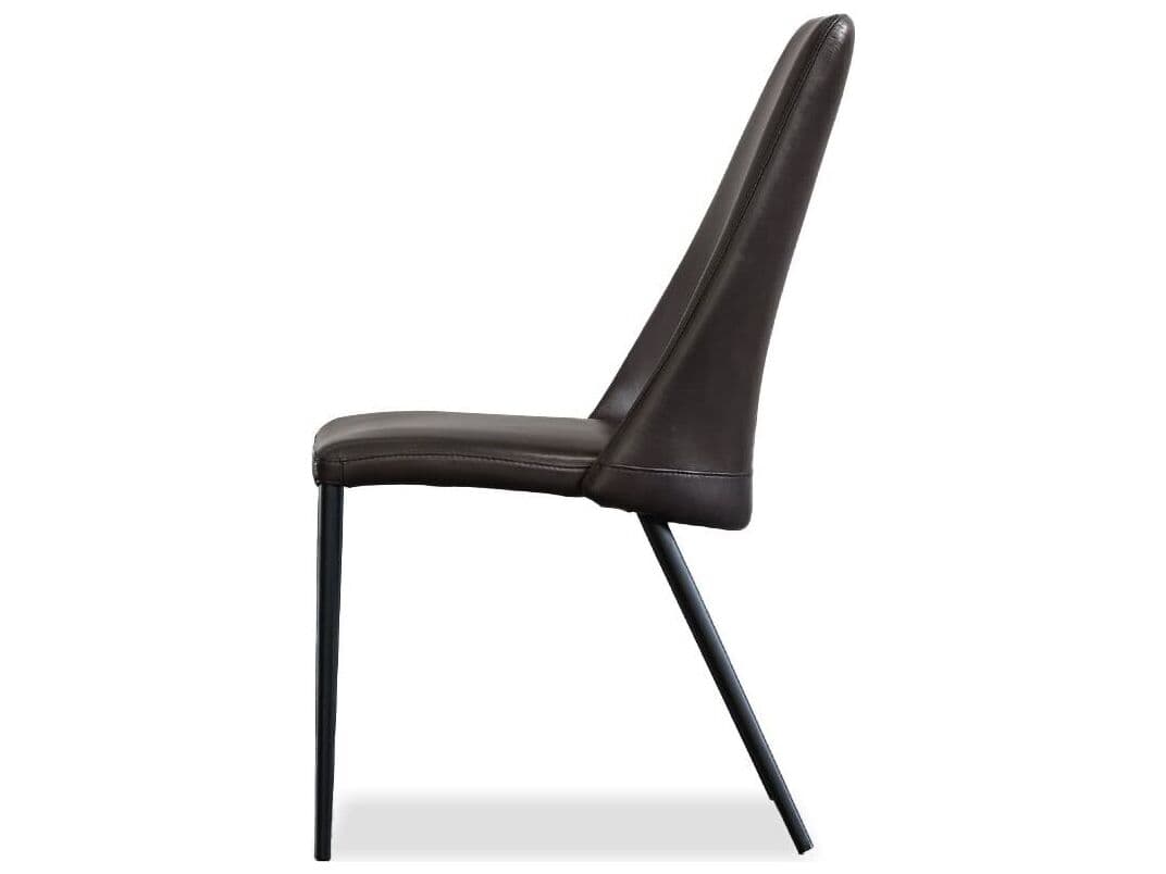 Mobital Savoir Brown Leather Armless Dining Chair