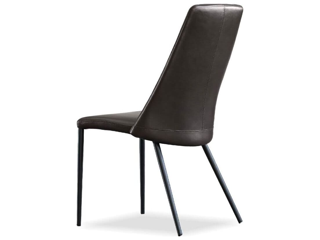 Mobital Savoir Brown Leather Armless Dining Chair